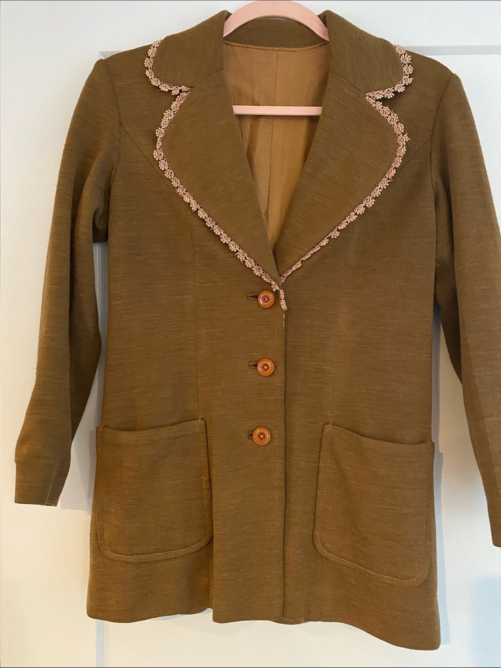 Vintage Blazer with Decorative Trim and Buttons. No tags